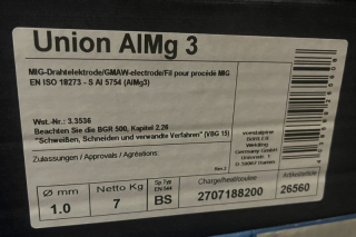 MIG svářecí drát Böhler Union AlMg3/1,0 mm, balení 7 kg
